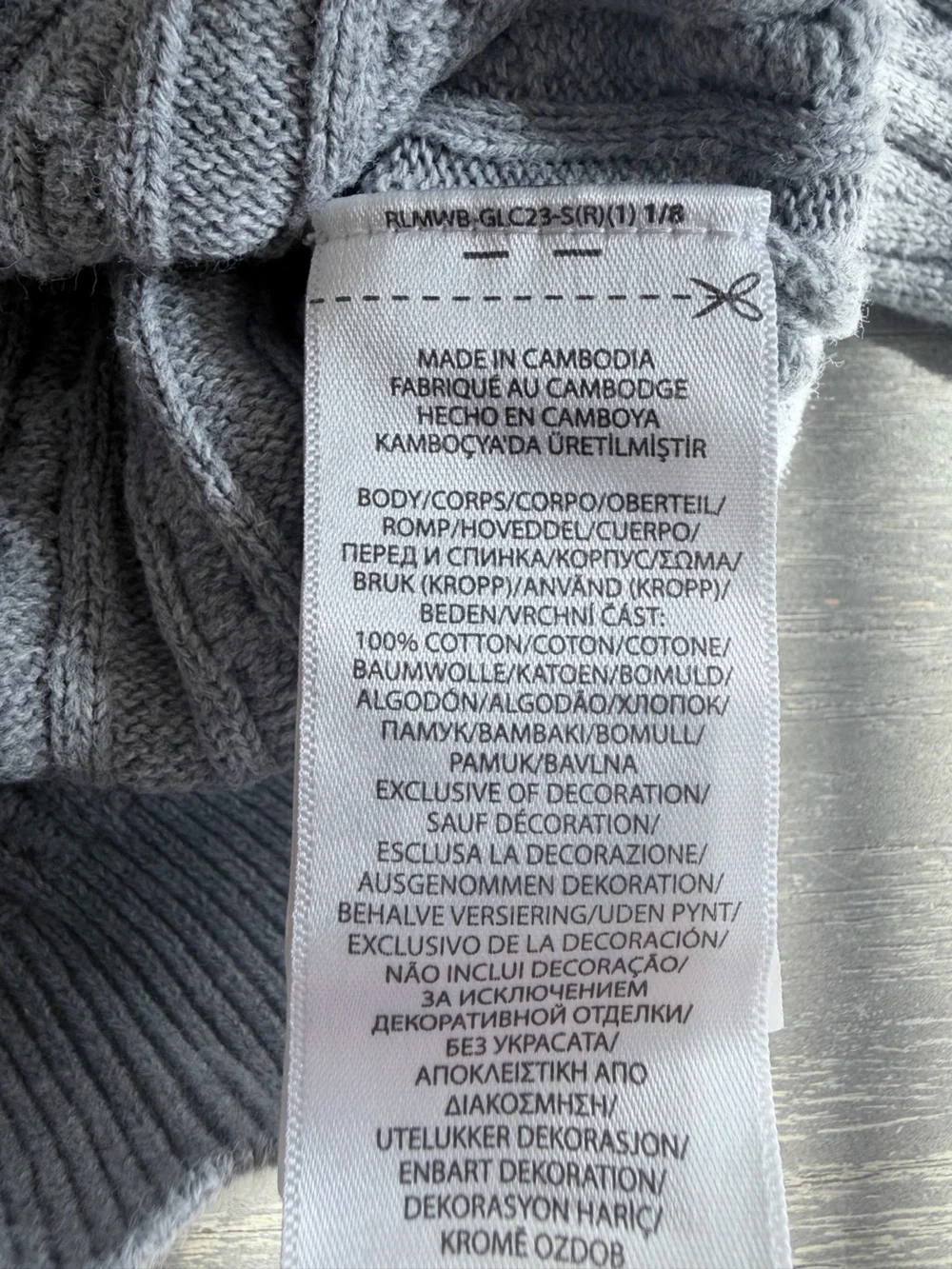 Ralph Lauren Baby Girl Mini-Cable Cotton Cardigan - Gray 9 months